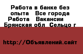 Работа в банке без опыта - Все города Работа » Вакансии   . Брянская обл.,Сельцо г.